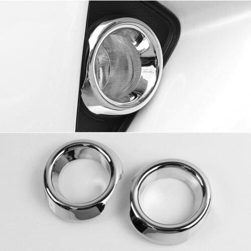 ABS Chrome car body head front fog light lamp frame stick cover trim Car Styling Accessories 2pcs For Toyota RAV4 2017 2018