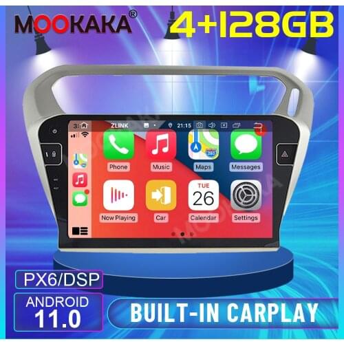 10.1" Android 10 4G 128GB Car Player For Citroen Peugeot 301 C Elysee 2014-2017 Car GPS Navi CarPlay Head Unit DSP Stereo