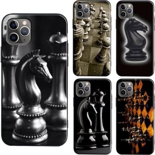 Chess Board Dark Horse Case For iPhone 11 12 Pro Max mini SE 2020 6S 8 7 Plus X XR XS Max Back Cover Shell