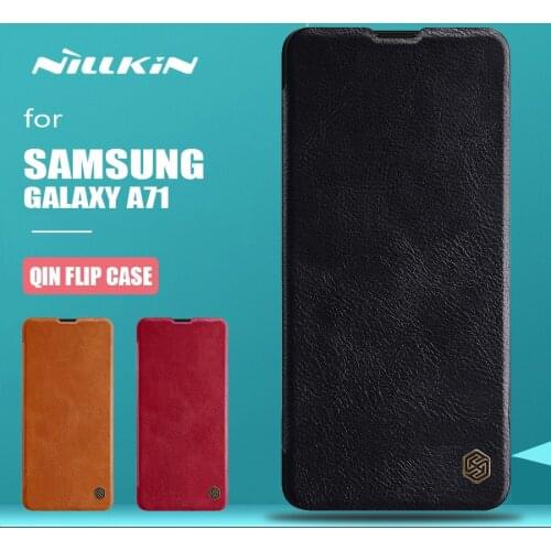 For Samsung Galaxy A71 A51 Nillkin Qin Flip PU Leather Case Slim Luxury Business Wallet Phone Case for Samsung A515 A715 Cases