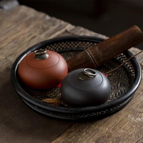 Travel Tea Caddy Purple Sand Puer Tea Tea Storage Box Tea Jar Candy Jar Container Storage Box for Home Use Small Storage Chests