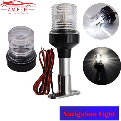 Nature White LED Boat Navigation Light for Yacht Marine Stern Anchor 360°Light 12~24 V Sailing Signal Lamp Shipping From RU