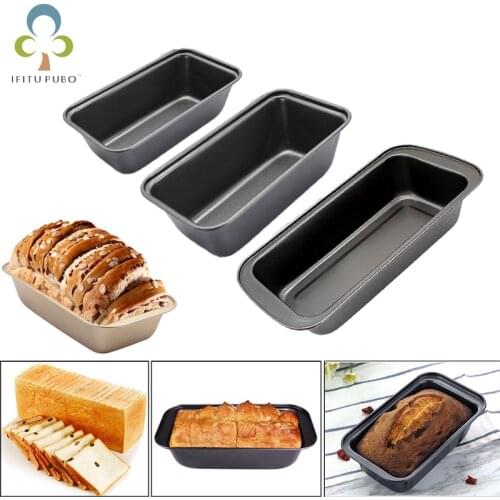 1pc Loaf Pan Rectangle Toast Bread Mold Cake Mold Carbon Steel Loaf Pastry Baking Bakeware DIY Non Stick Pan Baking Supplies ZXH