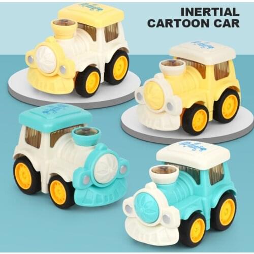 Inertia Power Train Wheel Locomotive Mini 1/32 Plastic Toy for Children Kids Boy Gift