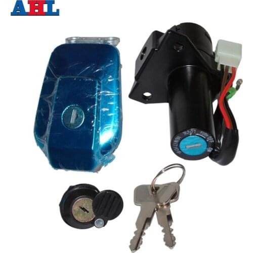 Motorcycle Ignition Switch Lock Kit Fuel Gas Tank Cap Include Key For YAMAHA YBR125 YBR 125
