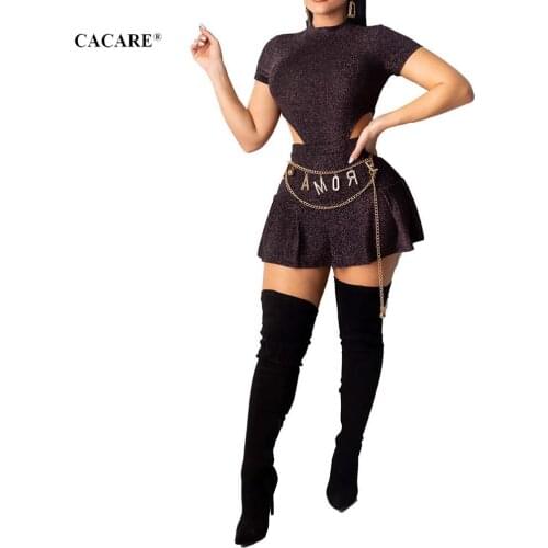 CACARE Women Clothing Matching Sets with Skirt 2 Piece Top and Skirt Set Outfits Tracksuit Two Piece F0201 Short Sleeve