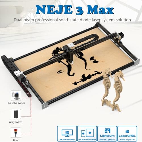 NEJE Master 2S Max CNC Laser Wood Engraver Cutter With Dual Laser Beams Lightburn LaserGRBL Bluetooth APP Control Automatic DIY