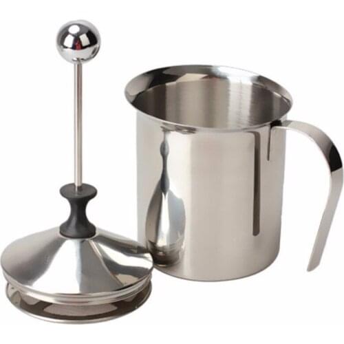Milk Frother, 800ML Stainless Steel Double Mesh Coffee Milk Foamer Cup(00313)