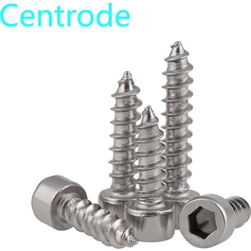 304 Stainless Steel Cup Head Hex Socket Self Tapping Screw Hexagon Socket Cheese Head Self Tapping Screws M4M5M610Pcs