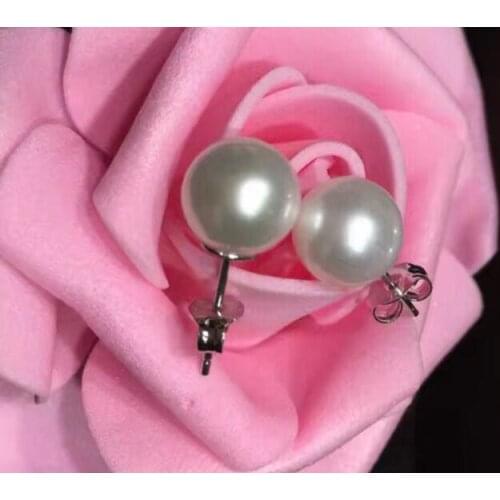 Free shipping AAA++ Natural genuine south Akoya Pearl pendant 925 SILVER EARRING