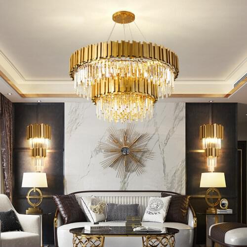Yiying Lighting Gold Crystal Ceiling Light Luxury Modern Bedroom LED Light and transparent crystal Home Indoor Lighting Fixtures