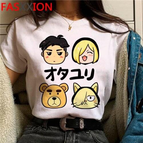Yuri on Ice summer top tshirt men graphic tees aesthetic ulzzang kawaii t shirt ulzzang streetwear