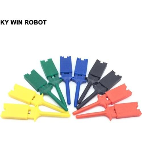 10pcs Test Hooks Clips for Logic Analyzers Logic Test Clip 5 Colors: Red Black Yellow Green Blue
