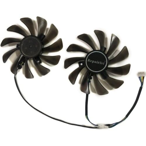 2Pcs/set RX580 GPU VGA Cooler Alternative Graphics Cards Fan For XFX RX 580 Video Card Cooling System As Replacement