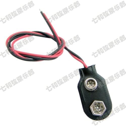 5Pcs 9V 9 Volt Battery Clip Holder Connectors Plug Snap Type Lead Wire Soft Battery Buckle For Electric Bass Guitar parts