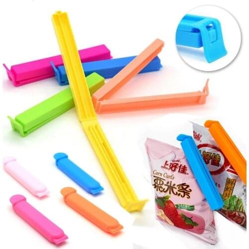 5pcs/Lot Portable New Kitchen Storage Food Snack Seal Sealing Bag Clips Sealer Clamp Plastic Tool Kitchen Accessories