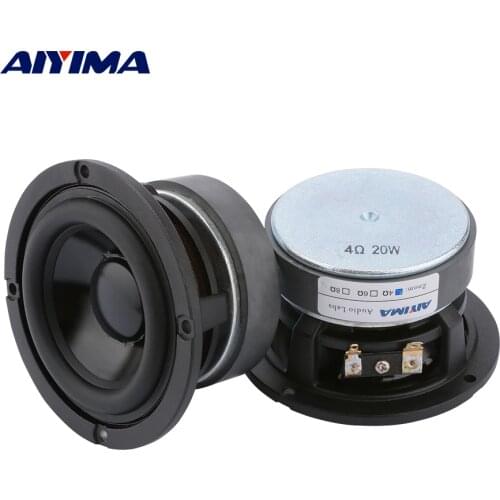 AIYIMA 2Pcs 3Inch Full Range Audio Speaker Driver 4 8 Ohm 20W Home Theater Loudspeaker Mid Range Bass Sound Speaker Units