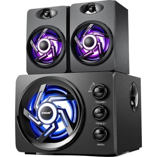 Bluetooth Computer Speakers 2.1 Household Wooden USB Speakers Wireless/Wired Desktop Speaker Bass Stereo Boombox U Disk