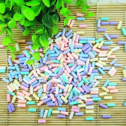 Free Shipping 5*13mm Column Beads Acrylic DIY Fashion Beads for Jewelry Necklace Making 300pcs/lot