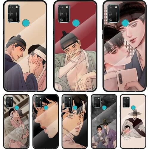 Cartoon Anime Boys Tempered Glass Cover For Honor 30 20 10 9X 8X Pro Plus Lite Silicone Phone Case Coque