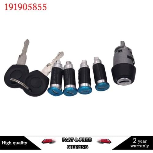 For VW Beetle 1971-Up Audi for T3 Ghia Bus Steering Ignition Switch Lock Cylinder W/Key 191905855 357905855B