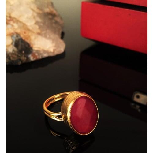 Dr Stone Natural Stone Women Ceyt Stone Gold Plated Ring KRB139