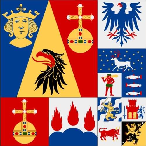 Sweden Regional Stockholm County Flag 4x4FT 120x120cm Polyester Double Stitched High Quality Banner