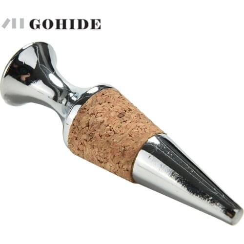 GUH A Zinc Alloy with Natural Wood Wine Advanced Cork/Bottle Stopper Champagne Wine Cork Bottle Cork Wine Stoppers Bar Tools