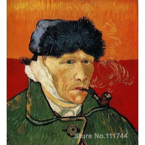 Paintings by Vincent Van Gogh Self Portrait with Bandaged Ear and Pipe Hand painted art on canvas High quality