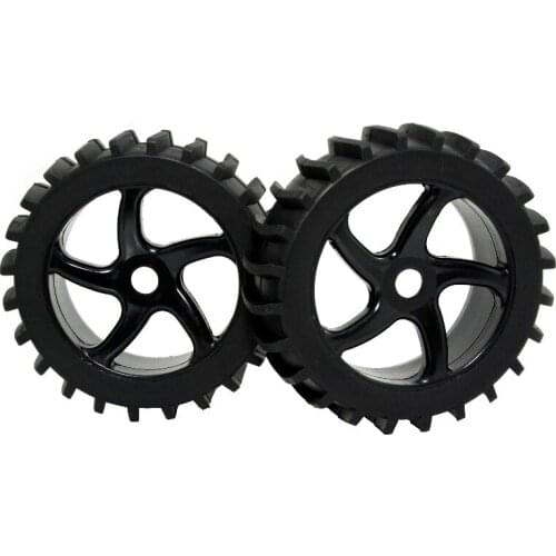 2pcs New RC 1:8 Bajer Buggy 5-spokes Black Wheels & Snow / Sand Paddle Tires Set for VRX FS HSP Redcat HPI Ofna Losi Kyoso Car
