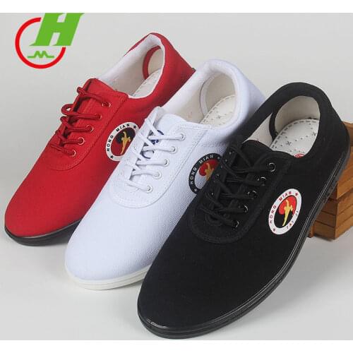 Hot Leasure Canvas Tai Chi shoes Martial Art Shoe, Practice Taiji Morning Exercises Bottom Kungfu shoe