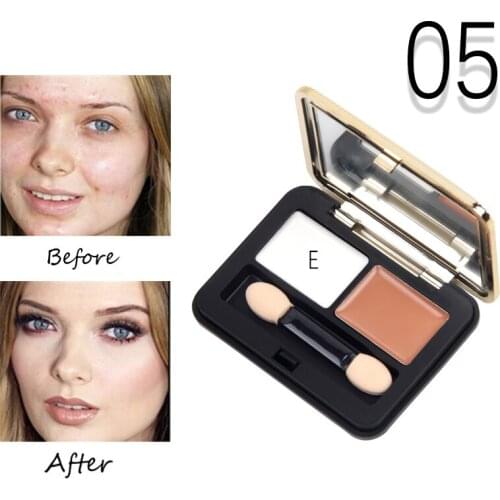 Miss rose face makeup concealer palette 2 colors contouring makeup foundation cream oil control nude makeup concealer MS170