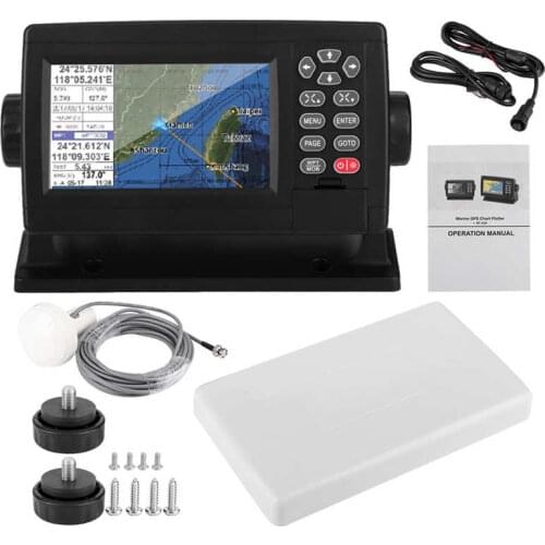 Marine Satellite GPS Navigator Color LCD Display XF-520 Dual-Mode Positioning Boat Chart Plotter 5inch