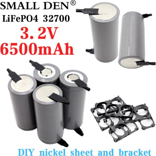 Brand new 3.2V 6500mAh 32700 LiFePO4 35A continuous discharge 55A high-power rechargeable battery + DIY nickel sheet and bracket