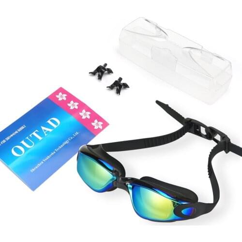 OUTAD Unisex Anti Fog UV Protection Triathlon Swim Swimming Goggles No Leaking with Free Protection Case for Adult Child