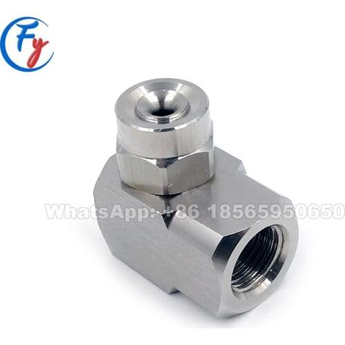 Stainless steel GA-W tangential whirl full cone spray nozzle, GA-W angle type full cone nozzle with removable cap and vane