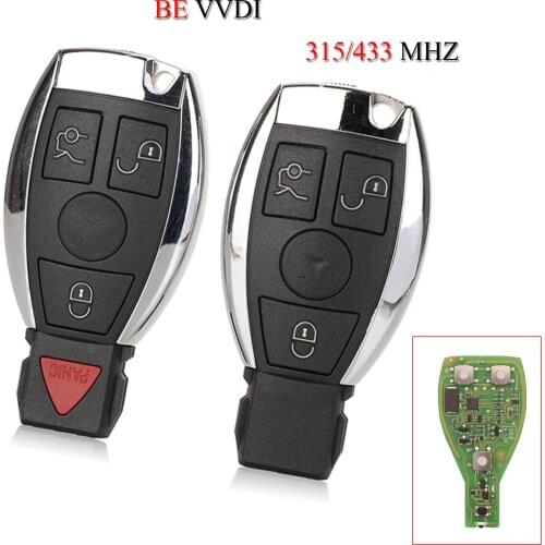 Kutery 5PCS/Lot BE VVDI Remote Car Key For Benz 315/433Mhz V1.5 PCB Improved Version Smart Key MB BGA