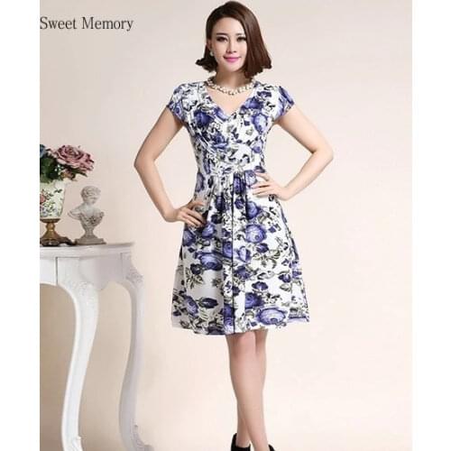 Plus Size Prom Dresses Women Knee-Length A-line Casual Wear Summer Short Party Robes Wholesale Clothing L XL XXL XXXL XXXXL