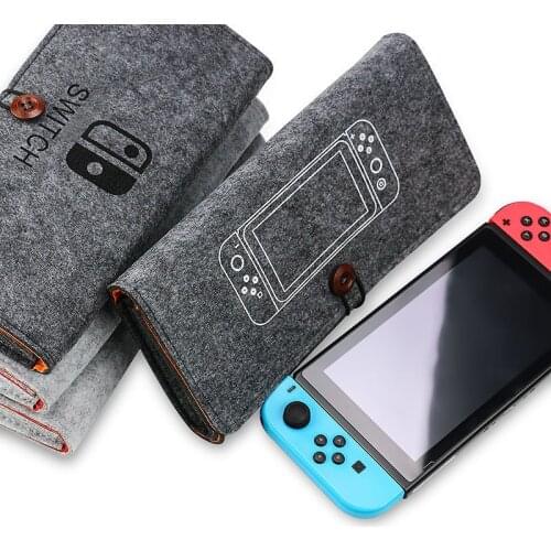 For Nintend Switch Game Sytem Bag Suede Carry Bags Case Protective Felt Console Travel Storage Carry Handbag For Nintend switch