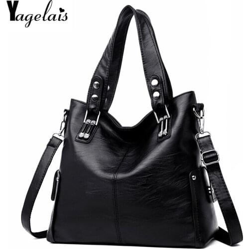 Women handbag PU leather shoulder crossbody bag female large capacity messenger casual bags ladies hobos top-handle tote bag