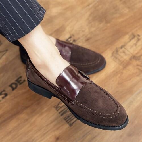 Fashion British Mens Loafer Breathable Casual Mens Leather Shoes Moccasin Homme Wedding Party Dress Shoes for Men 38-46