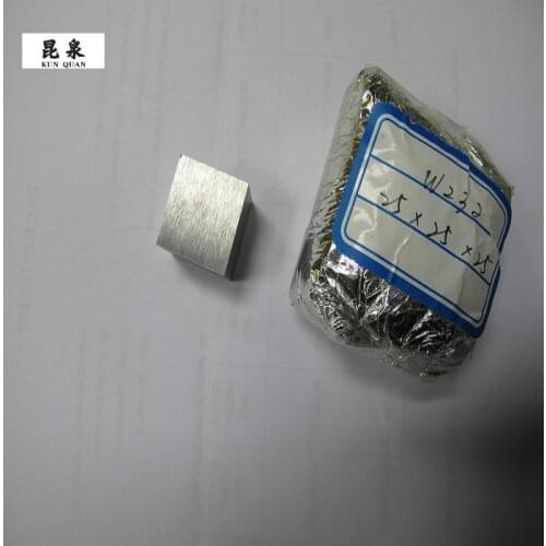 High quality tungsten alloy cube size 25*25*25mm for machine and balance weight 4pcs/package