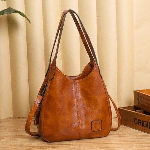 Women Bag Solid Women PU Leather Handbags Luxury Lady Hand Bags Purse Pocket Women Composite Bag Big Tote Sac Bols Shoulder Bag