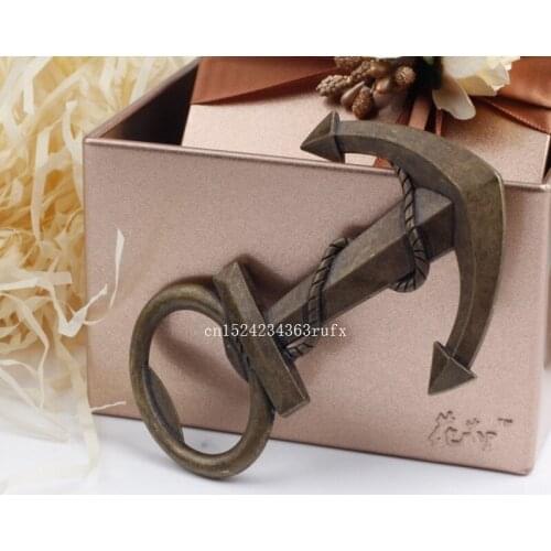 100Pcs Nautical Boat Anchor Bottle Openers Anchor Shaped Beer Bottle Opener Wedding Shower Favors Present Gift Wholesale