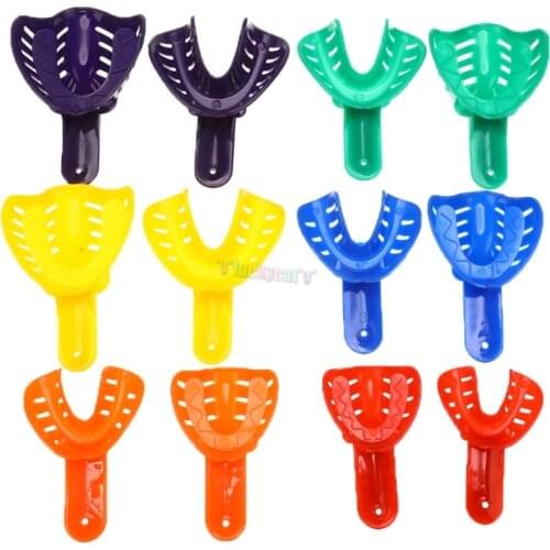Dental Impression Trays Plastic Teeth Holder Trays Tools For Childrens and Adults