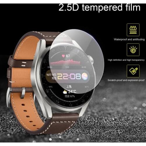 2Pcs Tempered Film Ultra-thin HD Transparent Smartwatch Screen Protector Cover for Huawei Watch 3 Pro