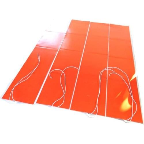 240V 3400W 380*2050*1.5mm silicone band heater for machine 1000mm lead wire