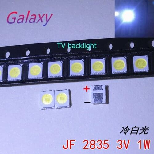 500pcs JUFEI LED Backlight 1210 3528 2835 1W 3V 107LM Cool white LCD Backlight for TV TV Application 01.JT.2835BPWP2-C