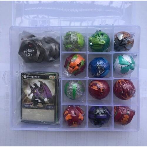 6/8/10/12PCS Flame Unicorn BAKUGANES Transformations Beyblade Fusion with Monster Ball Gyro Athletics Collection Box Toys