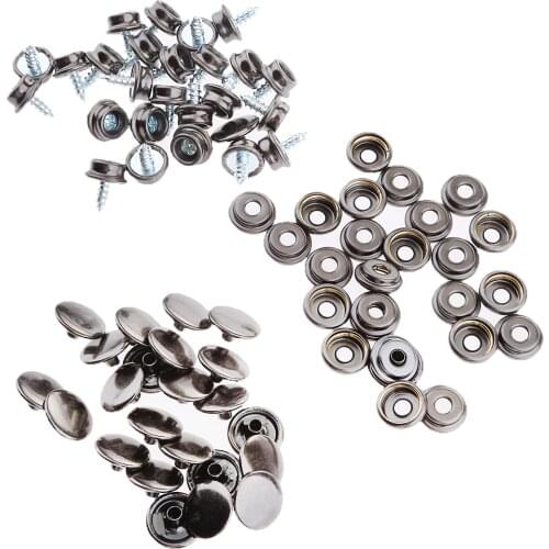 75Pcs Boat Marine Canvas Cover Snap Fasteners 3/8" Screw Stud Button Socket